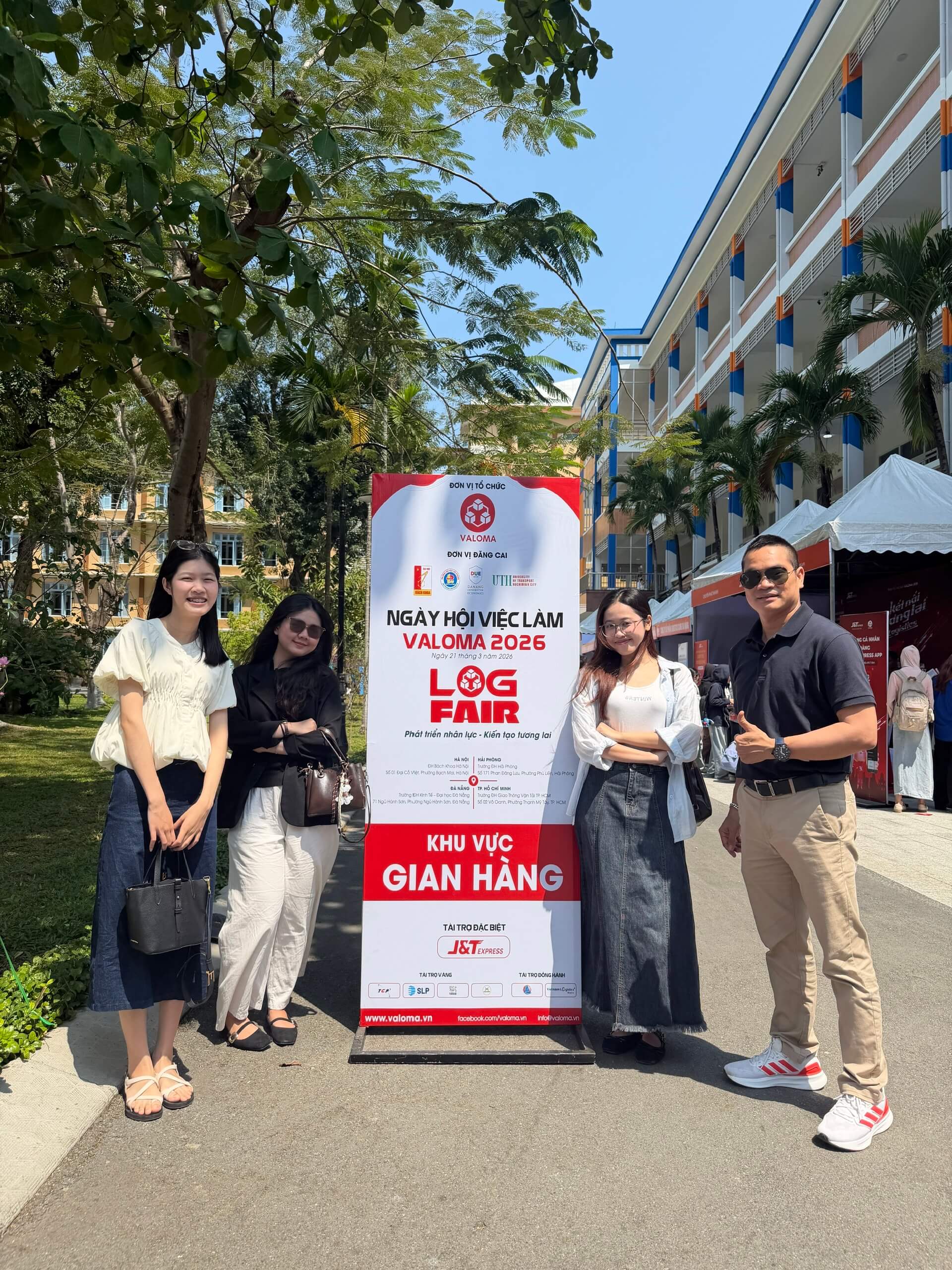 iSolution Logistics job fair booth at Da Nang University of Economics